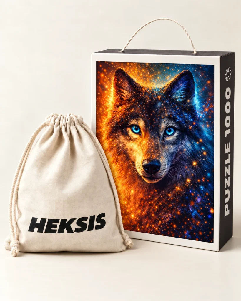 Fenrir — Ajándékdoboz papírfüllel és pamutzsák a csomagban